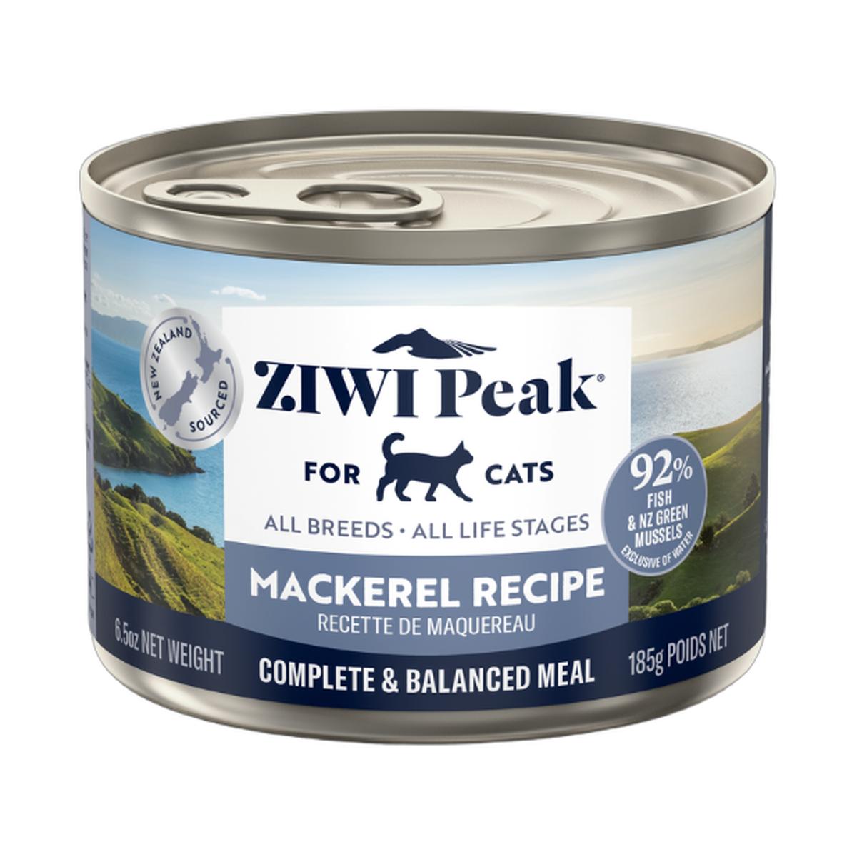 ZIWI Peak Mackerel recipe 185g can