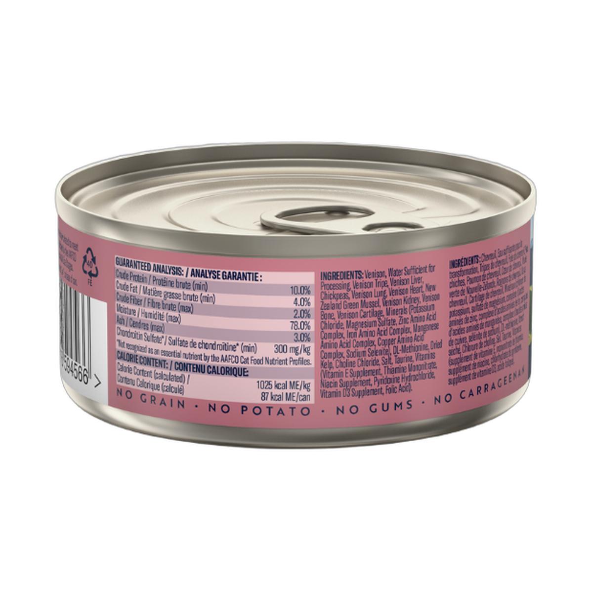 ZIWI Peak Canned Wet Venison Recipe for Cats (85g) — Best Before Oct 2027