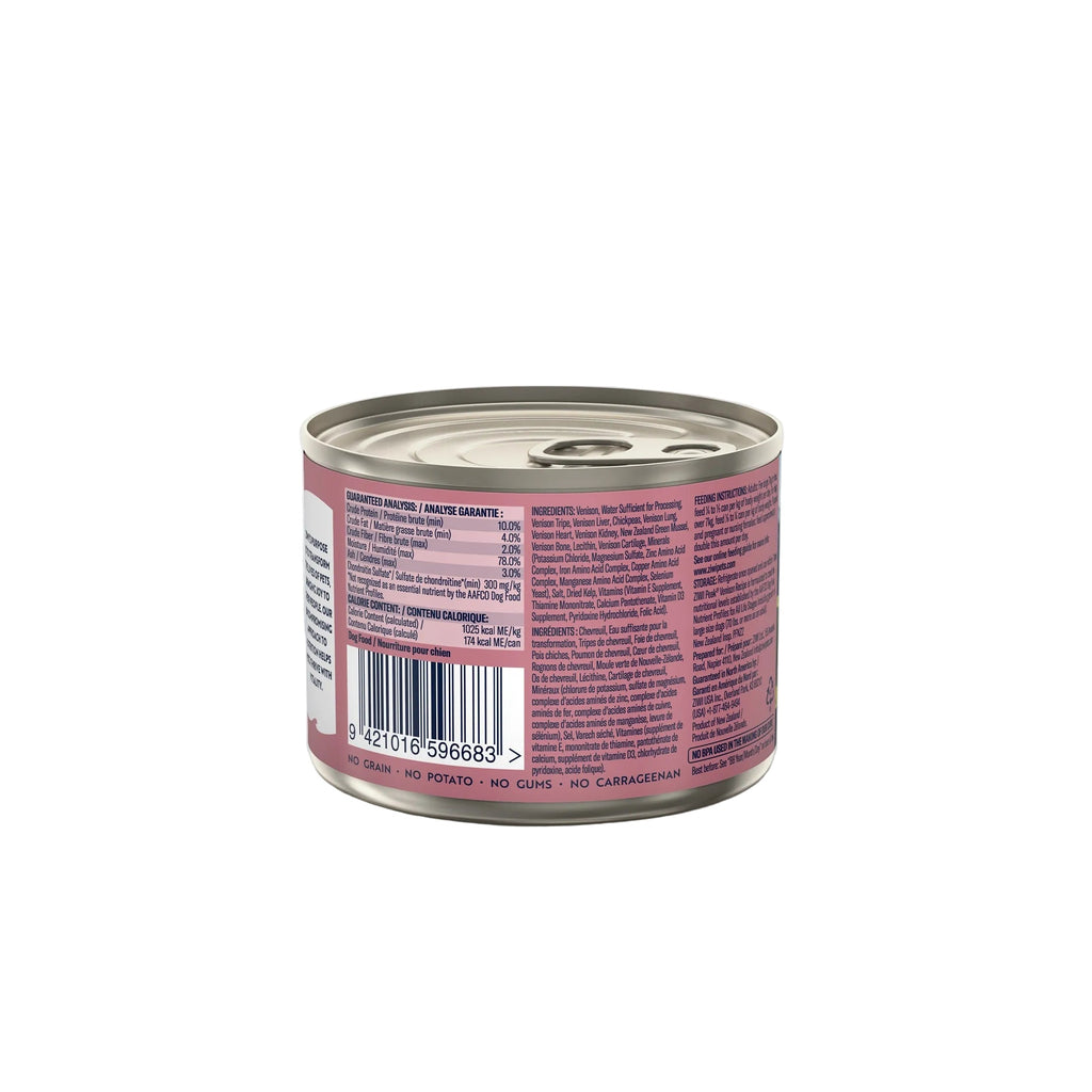 ZIWI Peak Canned Wet Venison Recipe for Dogs (170g) — Best Before Nov 2027