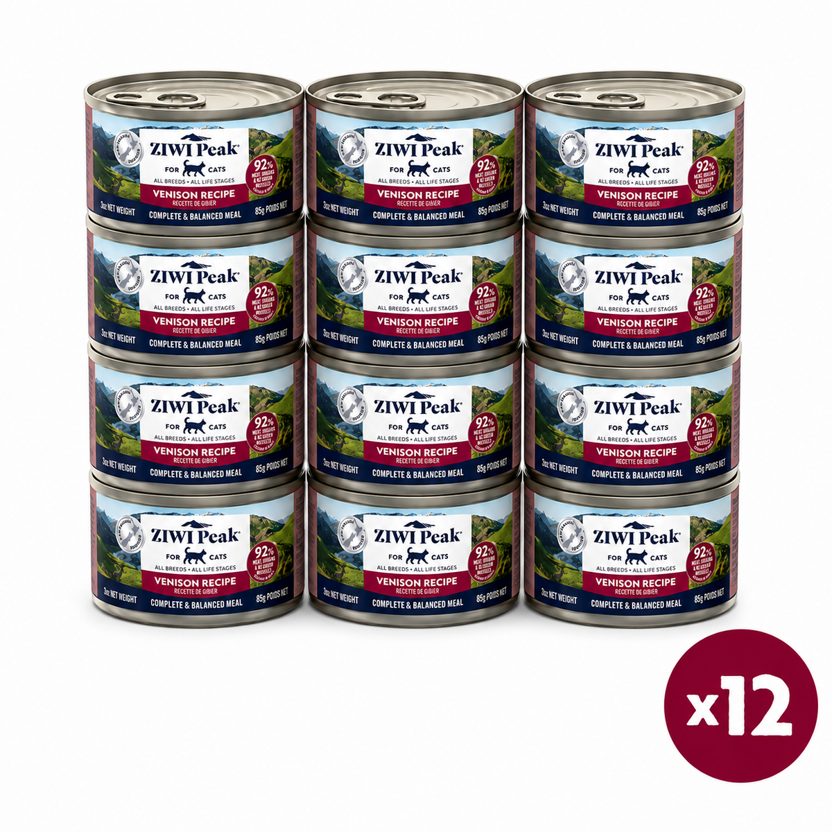 ZIWI Peak Canned Wet Venison Recipe for Cats (85g) — Best Before Oct 2027