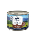 Ziwi Peak beef recipe canned dog food on a white background