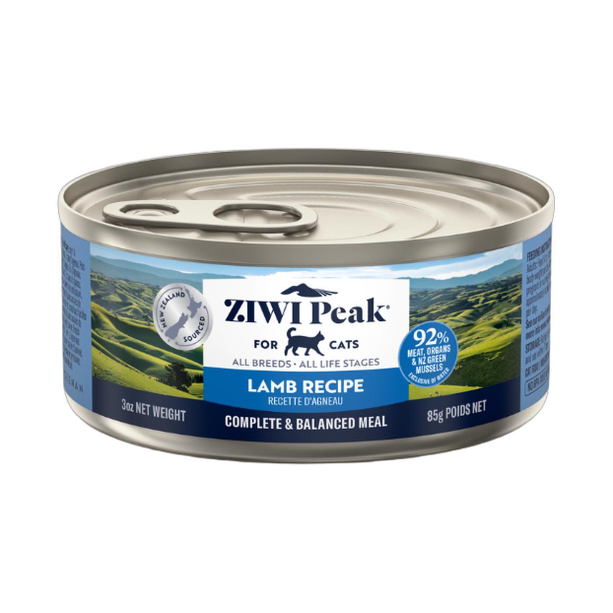 ZIWI Peak Canned Wet Lamb Recipe for Cats (85g) — Best Before Aug 2027