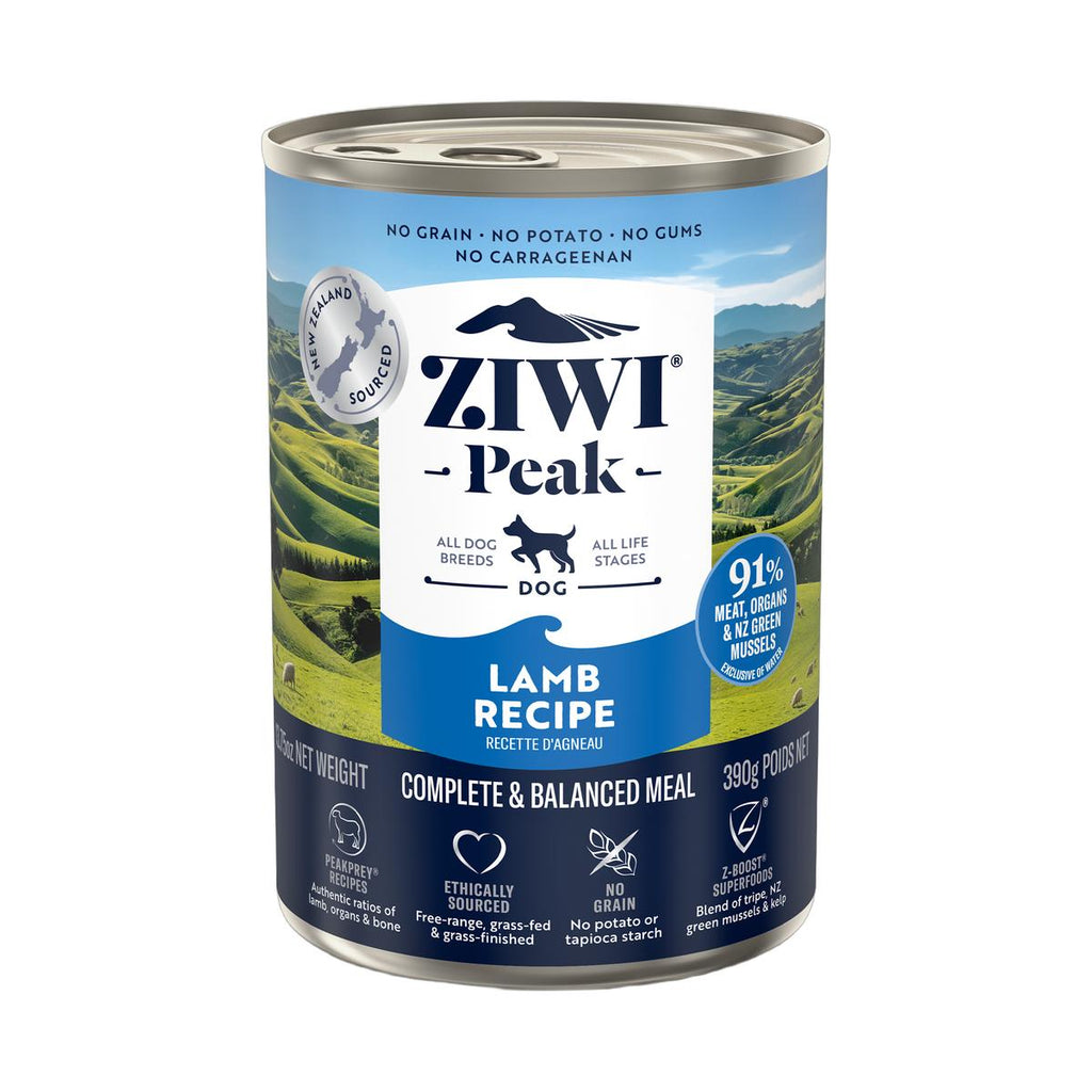 ZIWI Peak Canned Wet Lamb Recipe for Dogs (390g) — Best Before Sep 2027