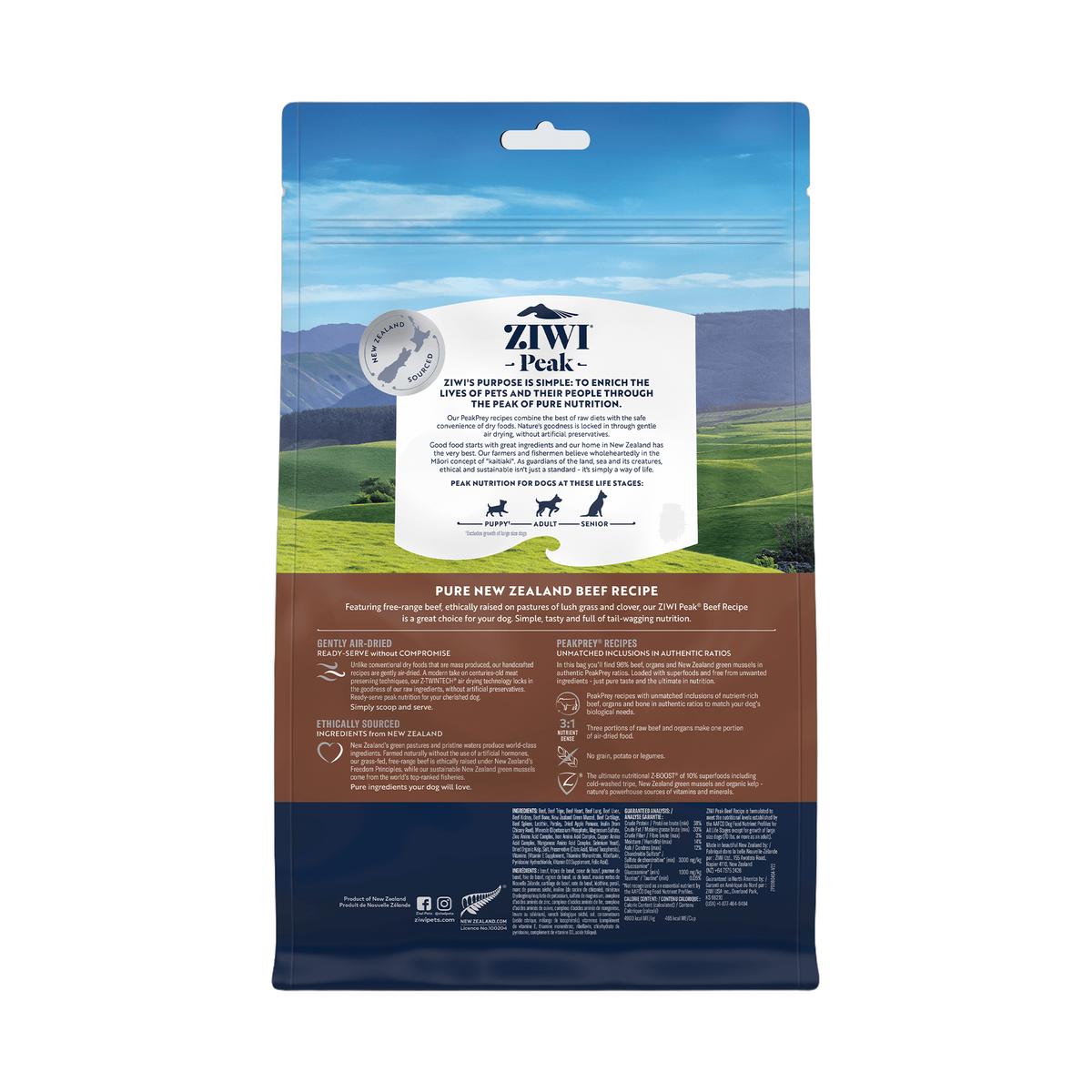 ZIWI Peak ziwi-peak-air-dried-beef-dog (454g-back)