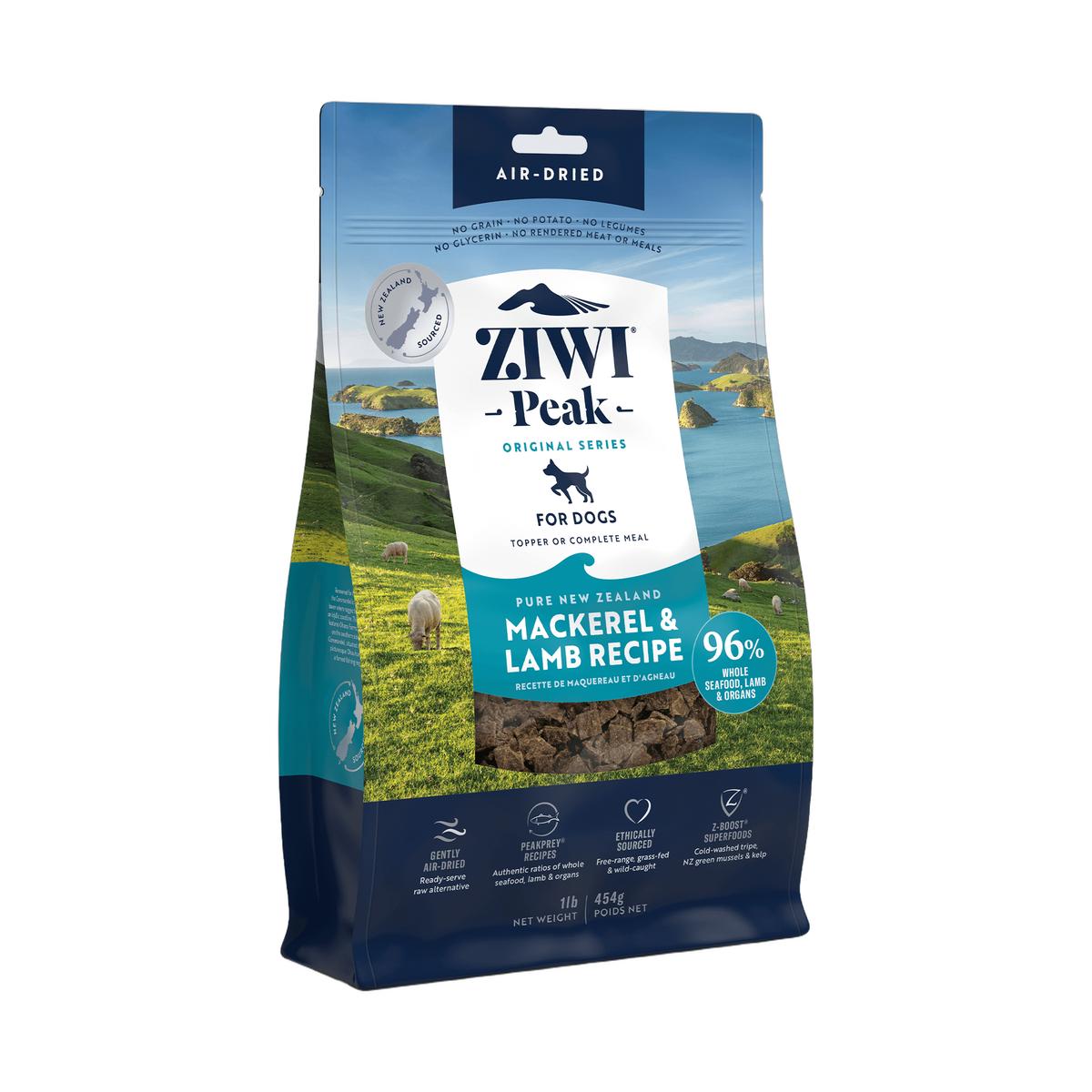 ZIWI Peak ziwi-peak-air-dried-mackerel-lamb-dog (454g)