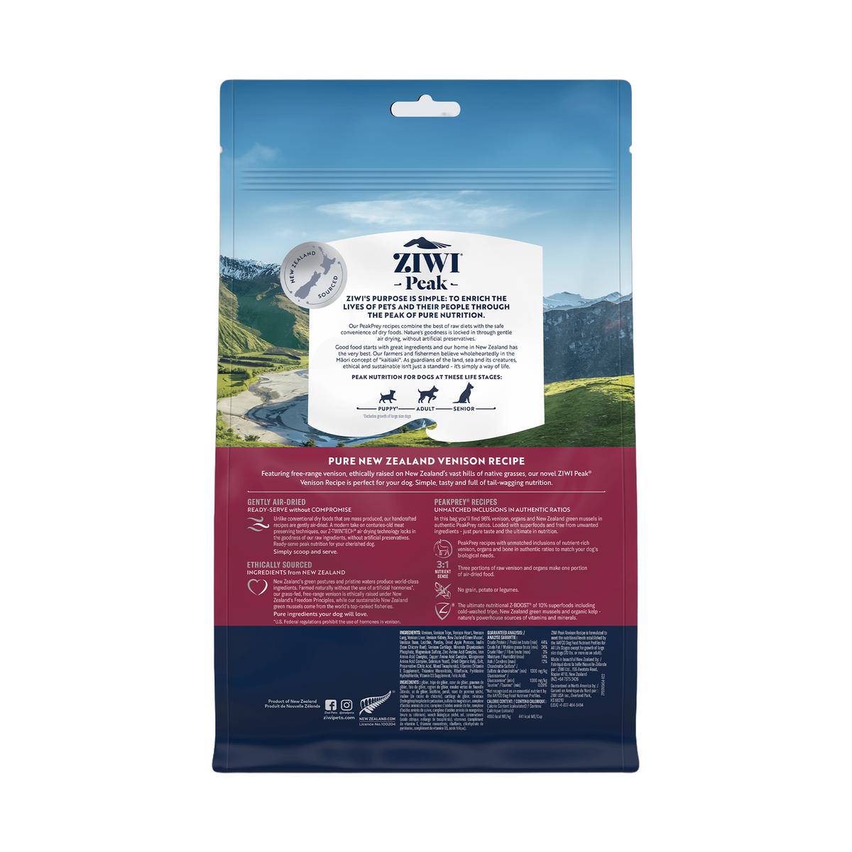 ZIWI Peak ziwi-peak-air-dried-venison-dog (454g-back)