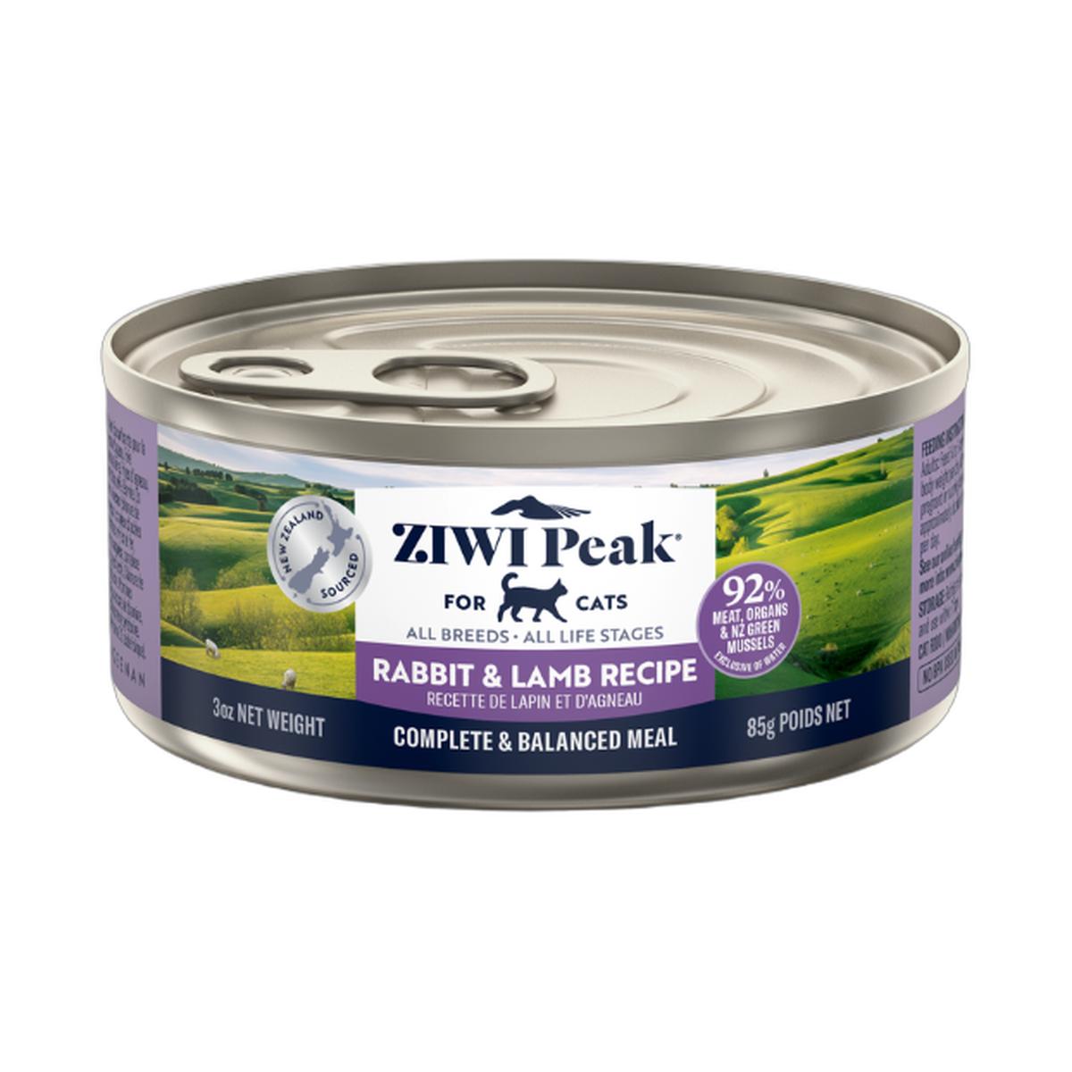 ZIWI Peak Canned Wet Rabbit & Lamb Recipe for Cats (85g)