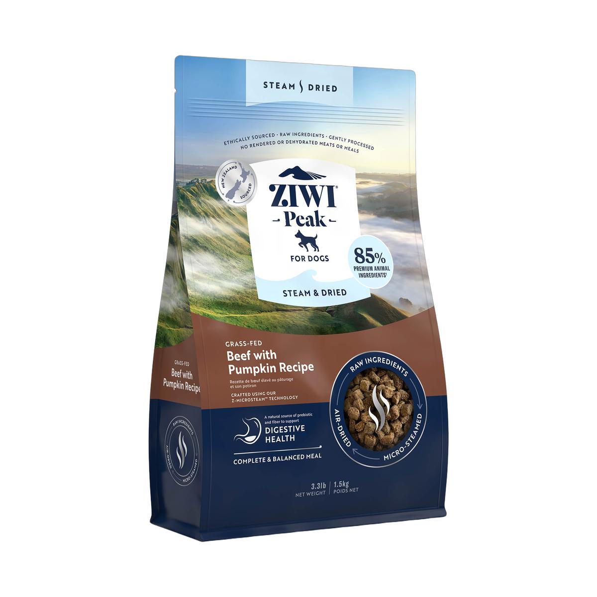 ZIWI Peak ziwi-peak-steam-dried-beef-pumpkin-dog (1.5kg)